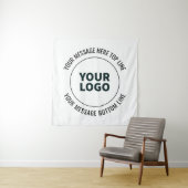 Eenvoudig te vervangen met uw Logo of Afbeelding Wandkleed (In situ)