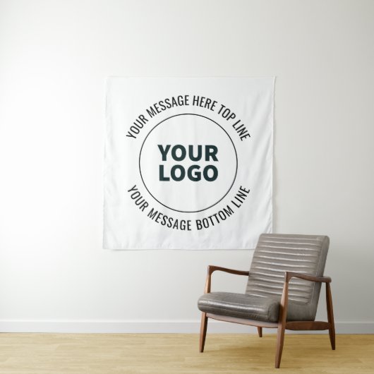 Eenvoudig te vervangen met uw Logo of Afbeelding Wandkleed (In situ)