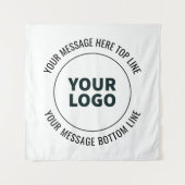 Eenvoudig te vervangen met uw Logo of Afbeelding Wandkleed (Voorkant)