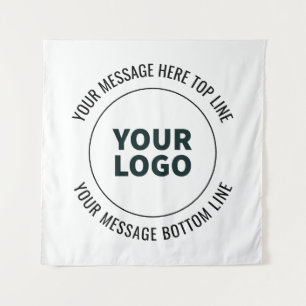 Eenvoudig te vervangen met uw Logo of Afbeelding Wandkleed