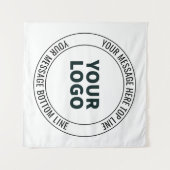 Eenvoudig te vervangen met uw Logo of Afbeelding Wandkleed (Voorkant (horizontaal))