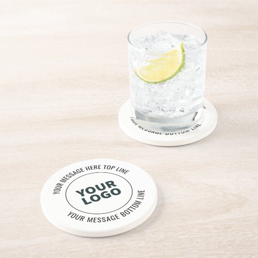 Eenvoudig te vervangen met uw Logo of Afbeelding Zandsteen Onderzetter (Zijkant)