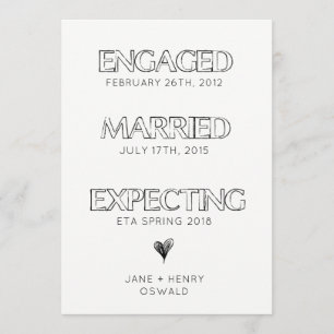 Eenvoudig te verwachten tijdlijn Zwangerschap Aank Aankondiging