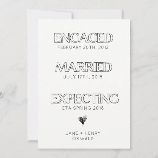 Eenvoudig te verwachten tijdlijn Zwangerschap Aank Aankondiging (Voorkant)