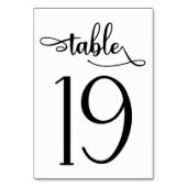 Eenvoudig teken | 3.5x5 tafelnummer | Tabel 19 (Voorkant)