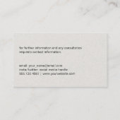 Eenvoudig | Tekst Visitekaartje (Achterkant)