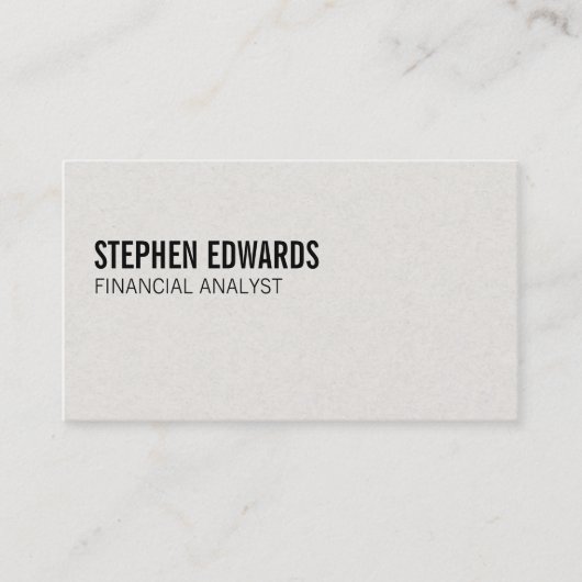 Eenvoudig | Tekst Visitekaartje (Voorkant)