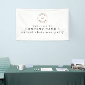 Eenvoudig tekstbedrijf Logo Welkomstkerstfeest Spandoek (Beurs)