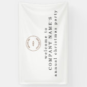 Eenvoudig tekstbedrijf Logo Welkomstkerstfeest Spandoek (Verticaal)