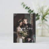 Eenvoudig teksthuwelijk bericht Foto Briefkaart (Staand voorkant)