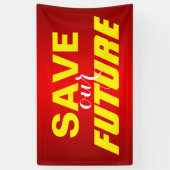 Eenvoudig tekstontwerp "BESPAAR onze TOEKOMST" Spandoek (Verticaal)