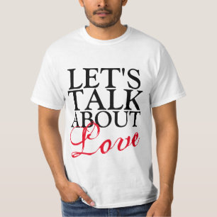 Eenvoudig tekstontwerp: "LATEN WE HET HEBBEN OVER  T-shirt