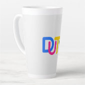 Eenvoudig tekstontwerp latte mok (Linkerhoek)