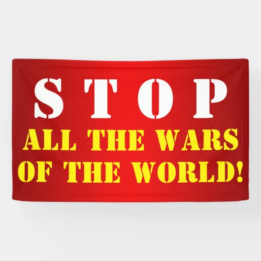 Eenvoudig tekstontwerp "STOP ALLE WARS" Spandoek (Horizontaal)