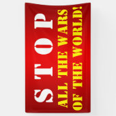 Eenvoudig tekstontwerp "STOP ALLE WARS" Spandoek (Verticaal)