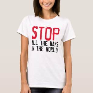 Eenvoudig tekstontwerp "STOP ALLE WARS" T-shirt
