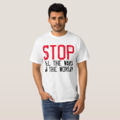 Eenvoudig tekstontwerp "STOP ALLE WARS" T-shirt (Voorkant volledig)