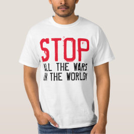 Eenvoudig tekstontwerp "STOP ALLE WARS" T-shirt