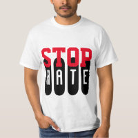 Eenvoudig tekstontwerp "STOP HATE"