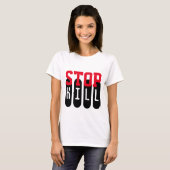 Eenvoudig tekstontwerp "STOP KILL" T-shirt (Voorkant volledig)