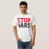Eenvoudig tekstontwerp "STOP WARS" T-shirt (Voorkant volledig)