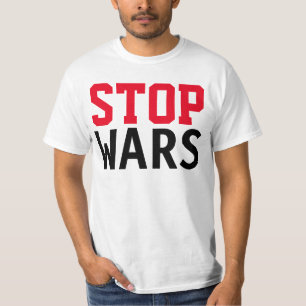 Eenvoudig tekstontwerp "STOP WARS" T-shirt