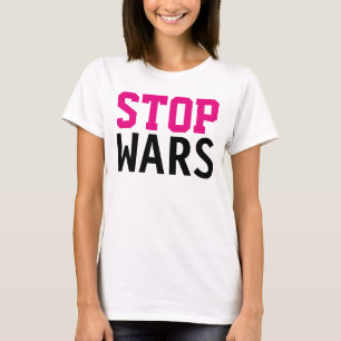 Eenvoudig tekstontwerp "STOP WARS" T-shirt