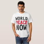 Eenvoudig tekstontwerp "WORLD PEACE NOW" T-shirt (Voorkant volledig)