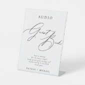 Eenvoudig telefoongesprek Audio-Guestbook Reclamebord Met Voetstuk (Voorkant)