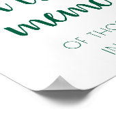 Eenvoudig Ter Herinnering | Hunter Groen Herdenkin Poster (Hoek)