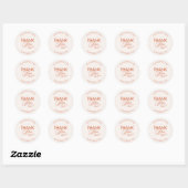 Eenvoudig Terracotta Bedankt Script Zakelijk Ronde Sticker (Vel)