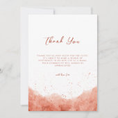 Eenvoudig Terracotta Boho Desert Baby shower Bedankkaart (Voorkant)