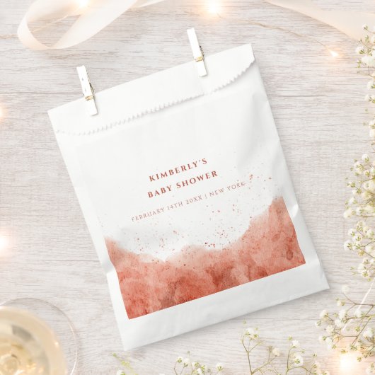 Eenvoudig Terracotta Boho Desert Baby shower Bedankzakje (Geknipt)