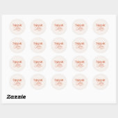 Eenvoudig Terracotta Klant Bedankt Script Ronde Sticker (Vel)
