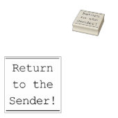 Eenvoudig "Terug naar de afzender!" Rubber Stempel (Gestempeld)