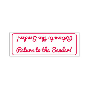 Eenvoudig "Terug naar de afzender!" Rubber Stempel