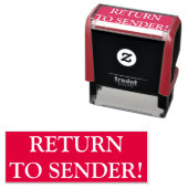 Eenvoudig "TERUG NAAR VERZENDING!" Rubber Stempel (In situ)