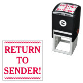 Eenvoudig "TERUG NAAR VERZENDING!" Rubber Stempel (In situ)