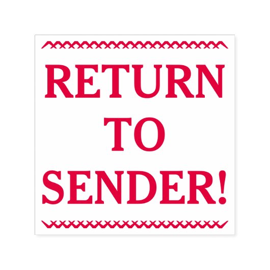 Eenvoudig "TERUG NAAR VERZENDING!" Rubber Stempel (Design)