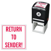 Eenvoudig "TERUG NAAR VERZENDING!" Rubber Stempel (In situ)