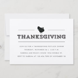 Eenvoudig Thanksgiving-dinerfeestje Kaart