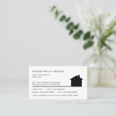 Eenvoudig thema onroerend goed visitekaartje (Staand voorkant)
