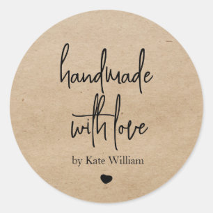 Eenvoudig Thuisgemaakt met Liefde Kraft Productl Ronde Sticker