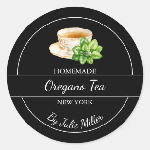 Eenvoudig Thuisgemaakt Oregano Thee Etiket