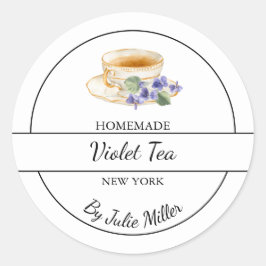 Eenvoudig Thuisgemaakt Viooltje Thee Label
