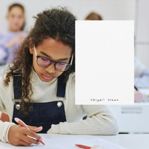 Eenvoudig Tiener Wit Handgeschreven Lettertype Bedankkaart