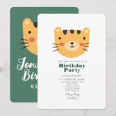 Eenvoudig tijdenbos met dieren op zaterdag kaart (Voorkant / Achterkant)