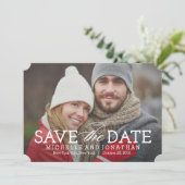 Eenvoudig Tijdige foto Opslaan van de datumkaart Save The Date (Staand voorkant)