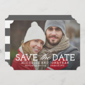 Eenvoudig Tijdige foto Opslaan van de datumkaart Save The Date (Voorkant / Achterkant)