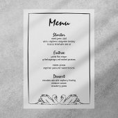 Eenvoudig tijdloos handgetekend zwaan Vrijgezellen Menu
